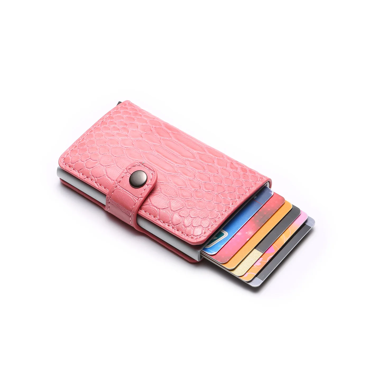 Rfid Блокировка id кредитный держатель для карт кошелек мужской Умный кошелек Алюминиевый металлический минималистичный кошелек Бизнес-держатель кредитной карты Carteira