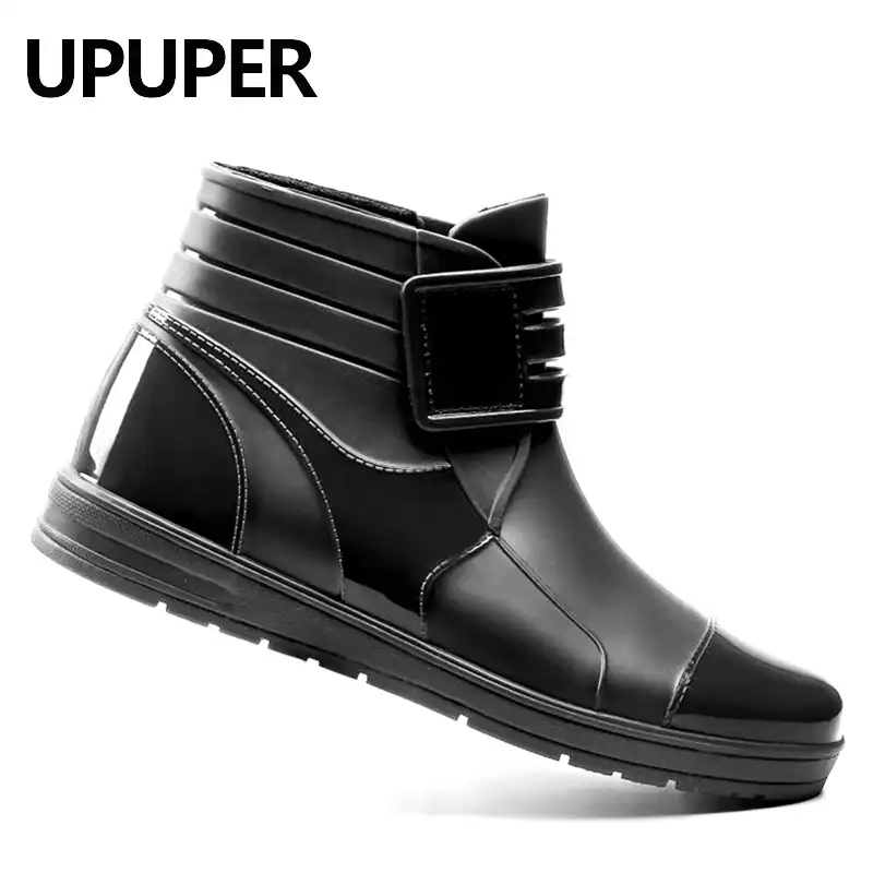 rubber chelsea boots mens