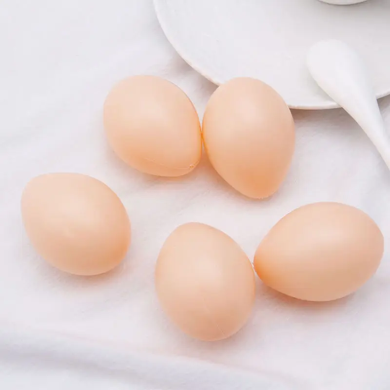 5pcs Fake Chicken/Duck/Goose Plastic Eggs Poultry Layer Coop Hatching Simulation
