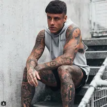 Эластичный спортивный жилет с капюшоном без рукавов из чистого хлопка для фитнеса, мужская кофта для бега