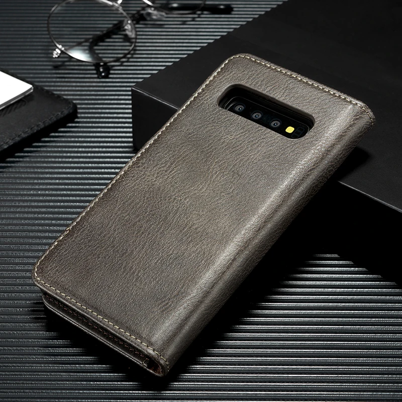 Для Galaxy S8 S9 S10 Plus E 5G Ретро съемный чехол-кошелек из натуральной кожи для samsung Note 10 9 8 A6 A7 A8 A9 Plus A40 A50