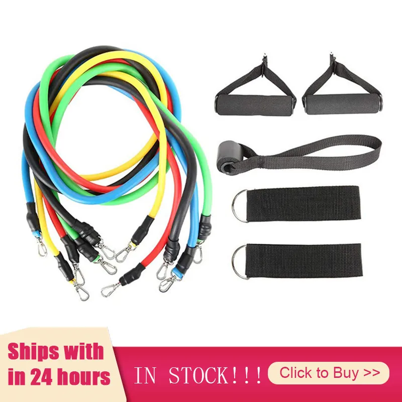 

1 Set Resistance Bands Training Exercise Yoga Pull Rope Men's Fitness Training Suit Equipment Chest Muscle Exercise Elastic Rope