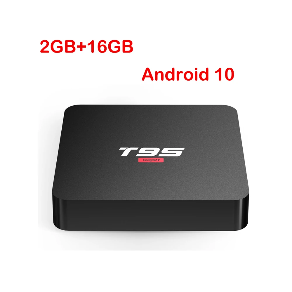 Android 10 Smart tv BOX T95Super 2 Гб 16 Гб Поддержка 3D 4K UHD Allwinner H3 четырехъядерный телеприставка - Цвет: T95SUPER-2-16