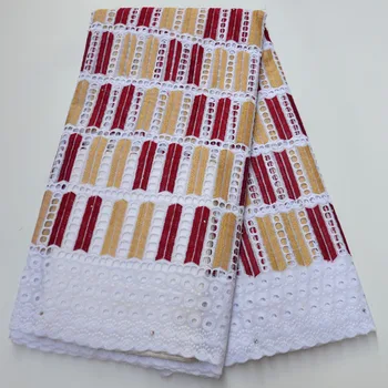 

High Quality African Lace Fabric Swiss Voile Lace Embroidery 100% Cotton Lace Nigerian Fabric Lace For Wedding Party Dress TF-65