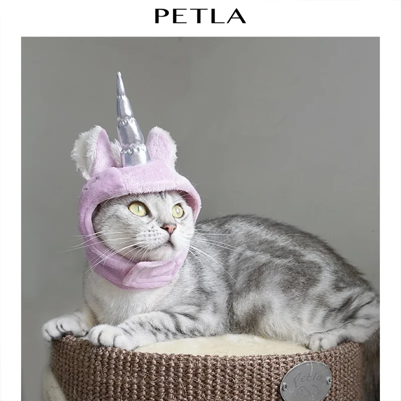 

30cm Kawaii Unicorn Pet Cat Hat Crossover Hat Dog Hat Cat Headgear Cat and Dog Universal Halloween Christmas Party