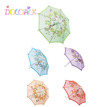 

18 Inch Doll Fashion Embroidery Sequin Umbrella For 43 cm Bebe Reborn Dolls Sun Umbrella For 1/3 BDJ /SD Russia Dolls