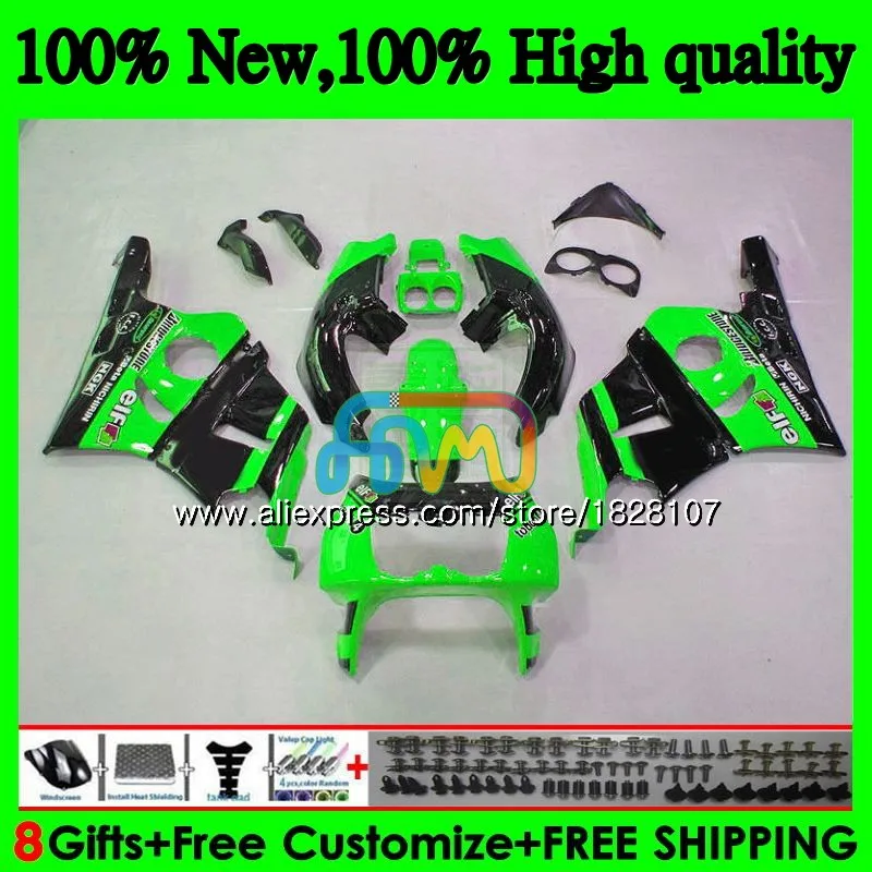 NC29 комплект для HONDA CBR400 CBR 400 RR 400RR 94 95 96 97 98 99 91BS. 93 CBR400RR 1994 1995 цвета: зеленый, черный 1996 1997 1998 1999 обтекатель
