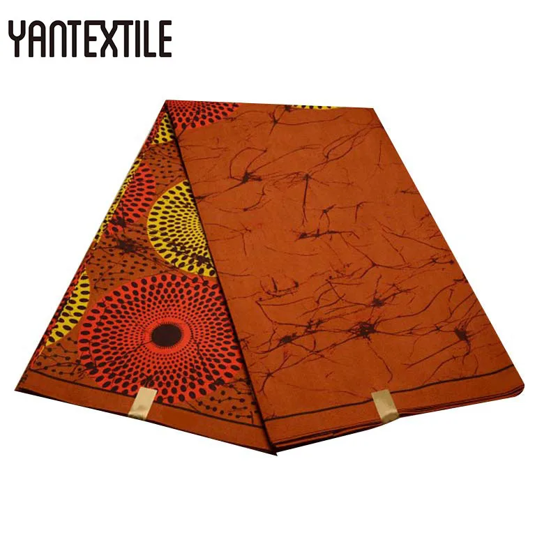 YANTEXTILE Горячая гарантированный настоящий голландский воск африканская ткань Анкара 6 ярдов/шт настоящий парафинированная ткань с Африканским принтом ткань для вечерние