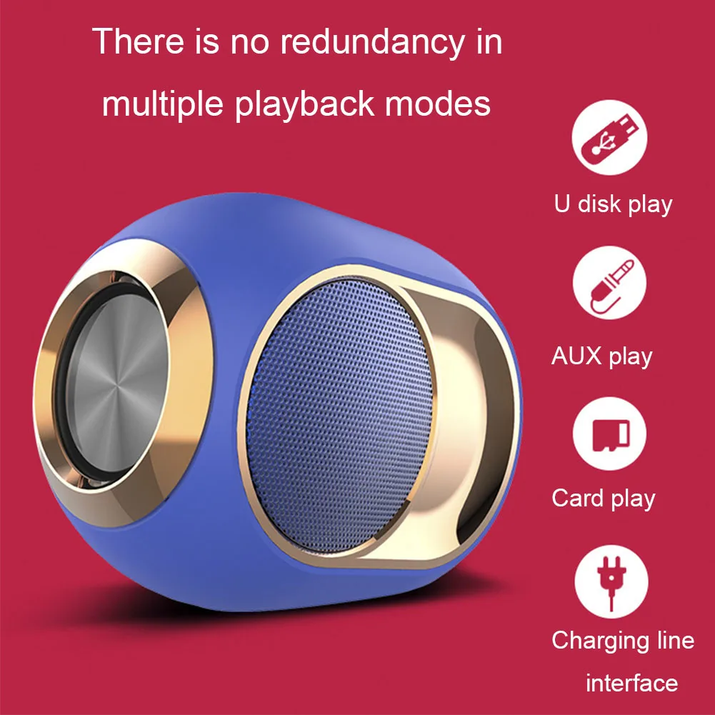 Беспроводной Bluetooth динамик с микрофоном, для улицы, портативный, Aux, стерео звук, 3D, зарядка через usb, поддержка TF карты