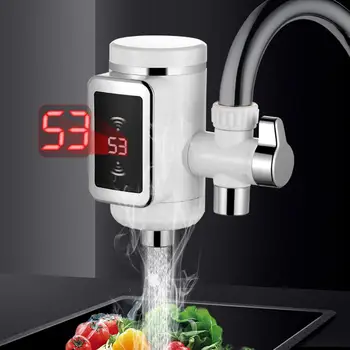 

Digital Electric Hot Water Faucet Fast Home Heat Water Heater Instant Tap Temperature Display Durable Kitchen Faucet Equipmen