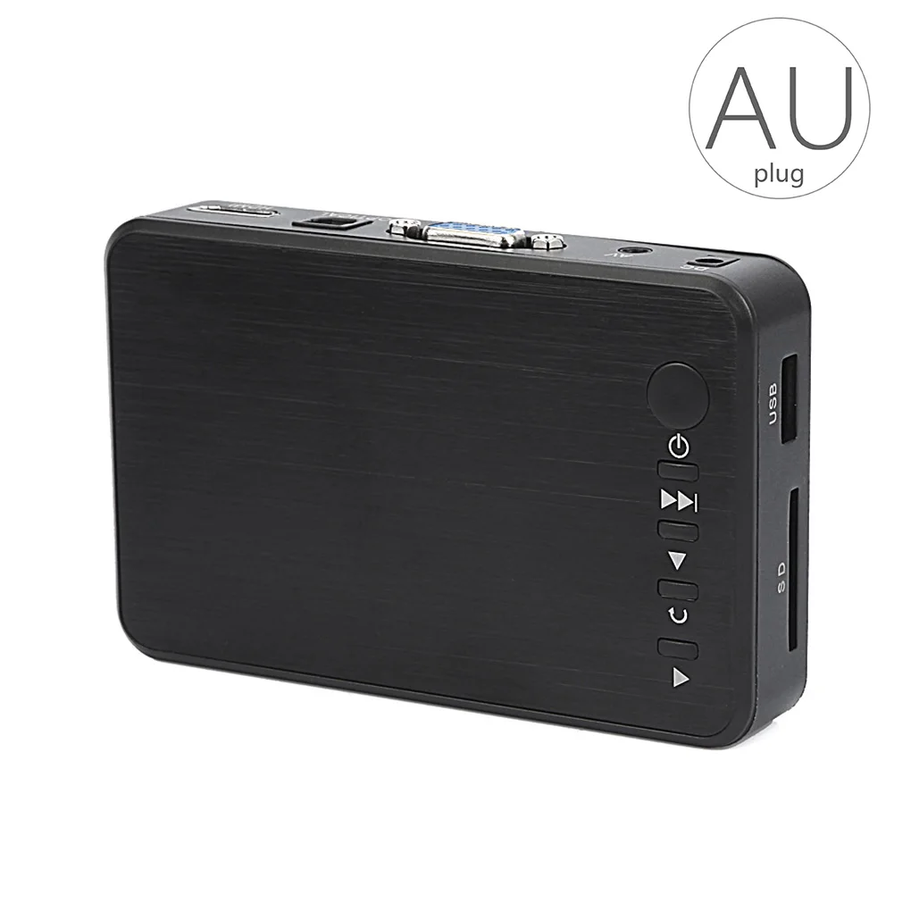 Мини Full HD медиа мультимедийный плеер Autoplay 1080P USB внешний HDD медиаплеер для SD U диск HDMI VGA AV выход - Цвет: AU Plug