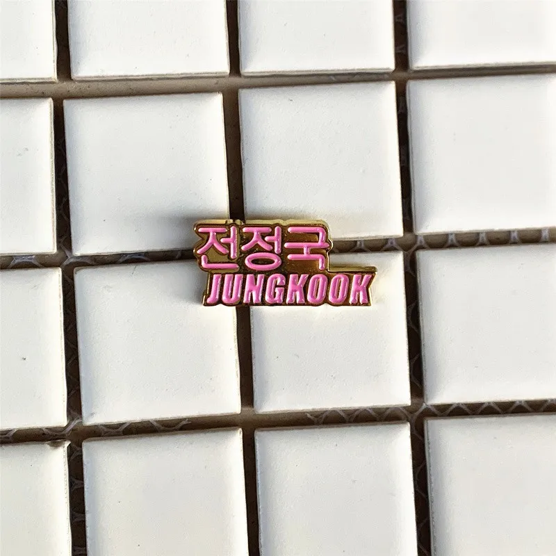 Металлические броши, булавка Bangtan, брошь для мальчиков, мужская, семнадцать, дважды, GOT7, булавка на лацкане, черный, розовый, JIMIN JUNG KOOK V SUGA RM, брошь EXO YH368
