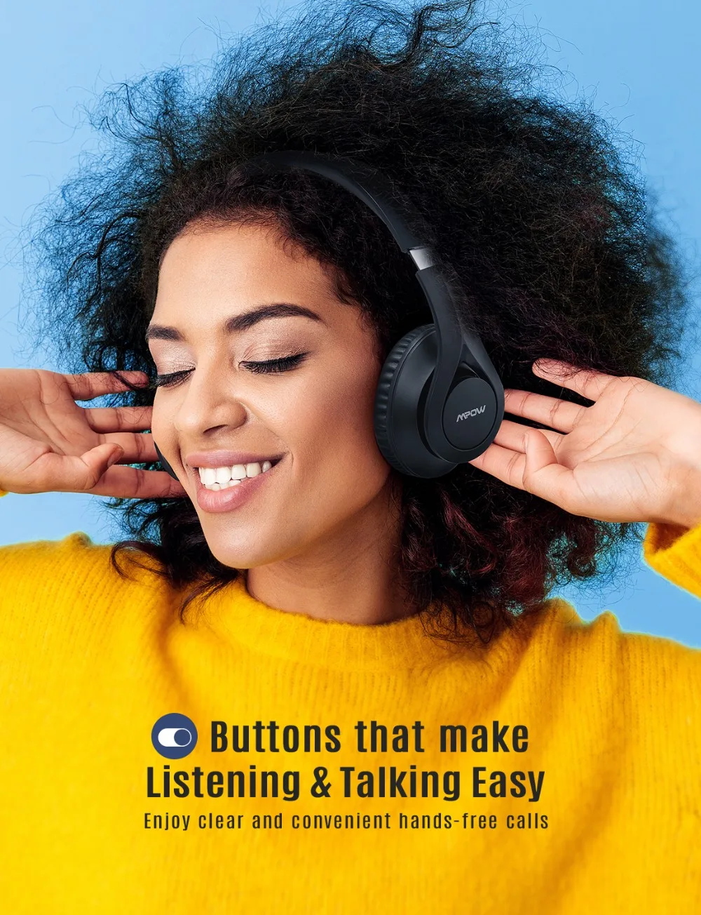 Mpow 059 IPO Wireless Headphones Bluetooth 5.0 Earphones Hifi Sound Headset With Microphone 25 Hours Playtime For Travel Work (5)