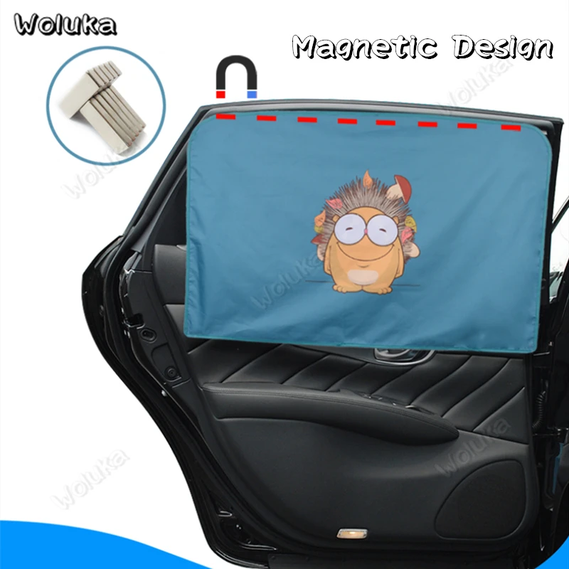 Car Sunshade Waterproof Fast-install Car Window Sunlight Block Insulation Magnetic Telescopic Car Side Window Visor CD50 Q01