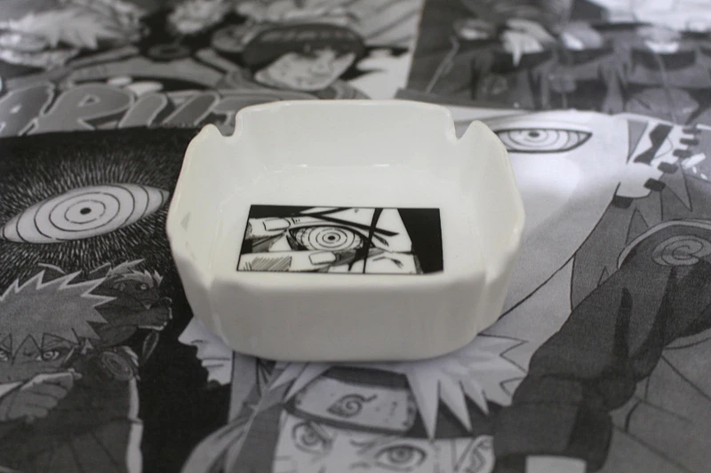 Керамическая пепельница Uzumaki Naruto переносная для сигарет с защитой от ожогов