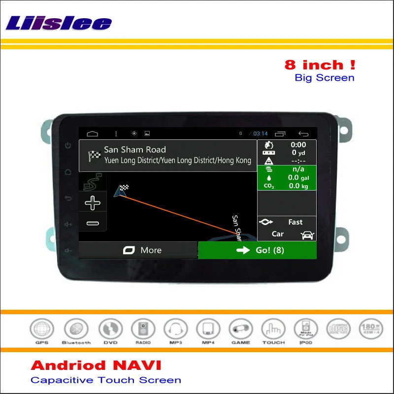 

Car Android Navigation Multimedia System HD Screen Display TV For Volkswagen VW Rabbit 2007 2008 2009 Radio Stereo Audio Video