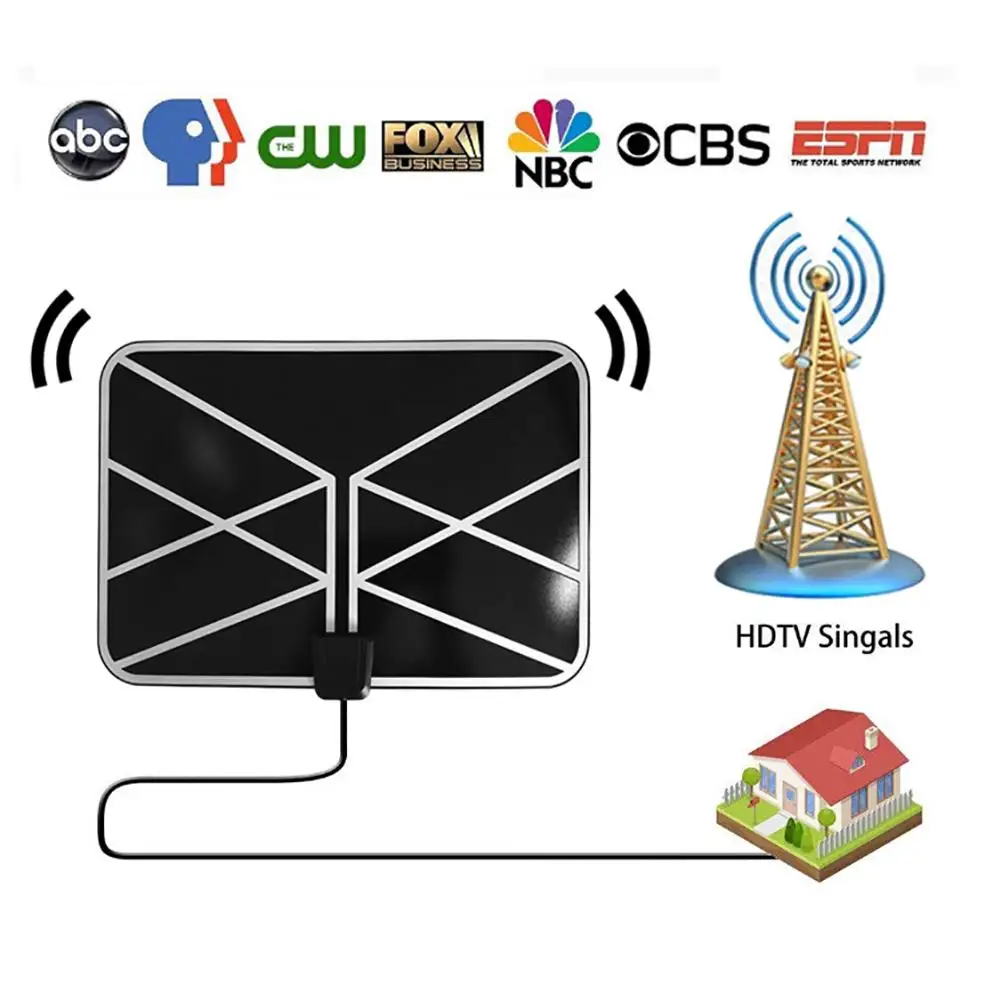 

1200 Miles 4K Digital HDTV Indoor TV Antenna With Amplifier Signal Booster TV Radius Surf Fox Antena ATSC HD TV Antennas