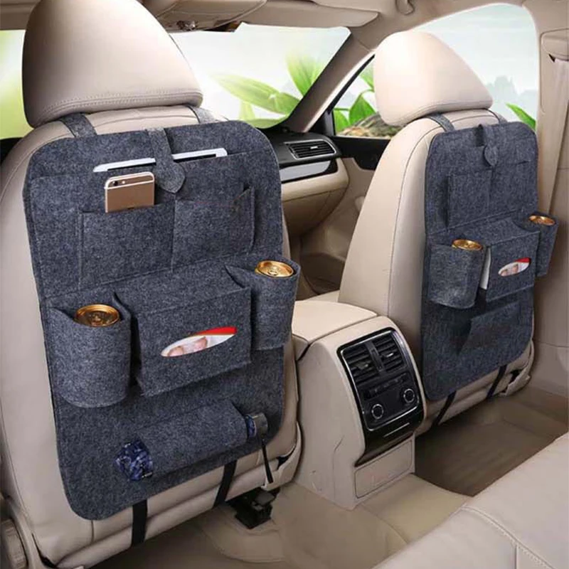 Car Storage Bag Universal Box Back Seat Bag Organizer Backseat Holder Pockets 
