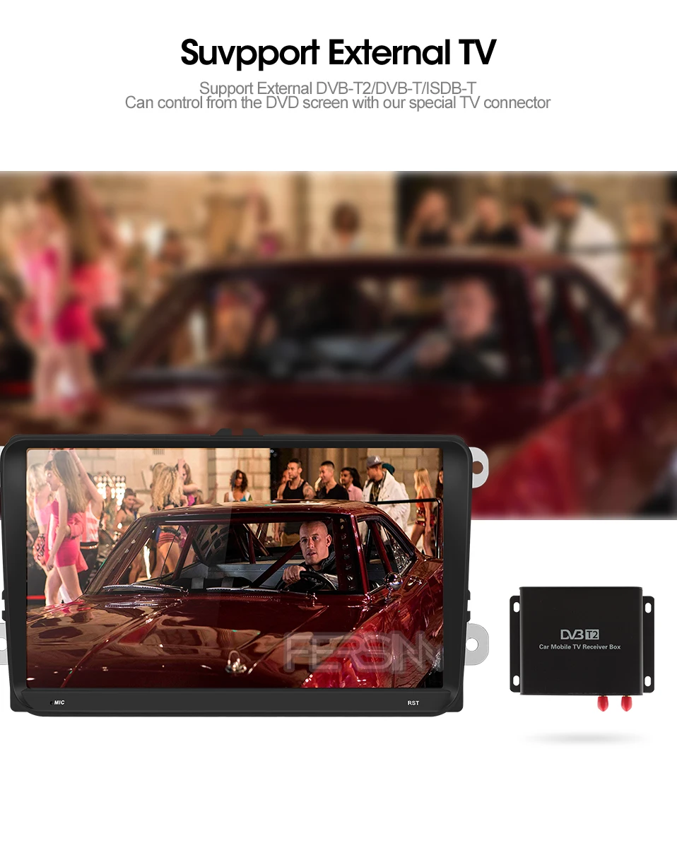 Discount EU RU warehouse Fersinny CDZ9060 PX30 car dvd player for Skoda Fabia octavia Superb Yeti Seat Rapid  vw golf tiguan polo passat 6