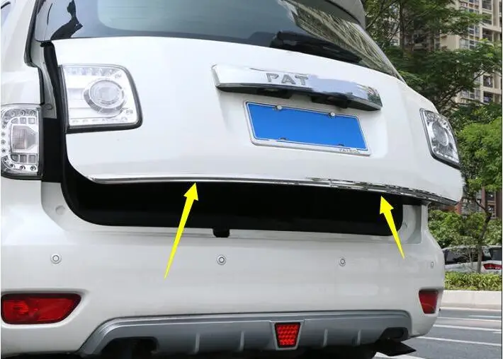 Для Nissan Patrol y62 специальный багажник из нержавеющей стали для фрикаделек анти-столкновения полосы хвост двери отделка украшения