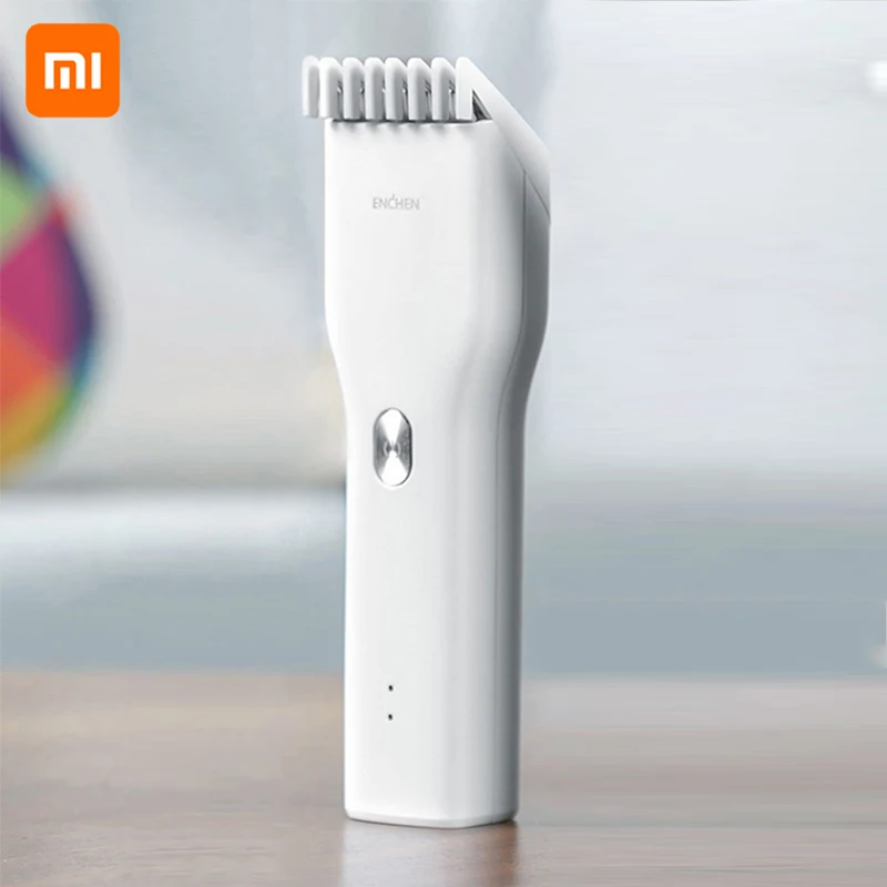 White Xiaomi Enchen электрический триммер для стрижки волос USB Керамический Резак для волос быстрая зарядка волос мужской триммер машинка для стрижки рождественские подарки - Цвет: White