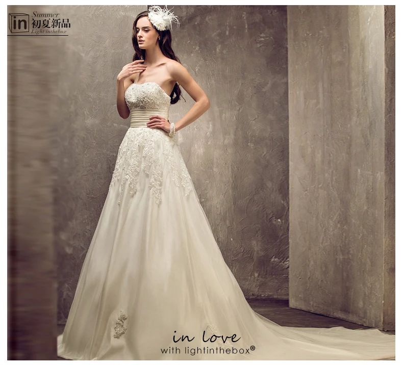 

free shipping cheap bridal gown robe de soiree bride 2016 new hot romantic vestido de noiva long sweetheart wedding dresses