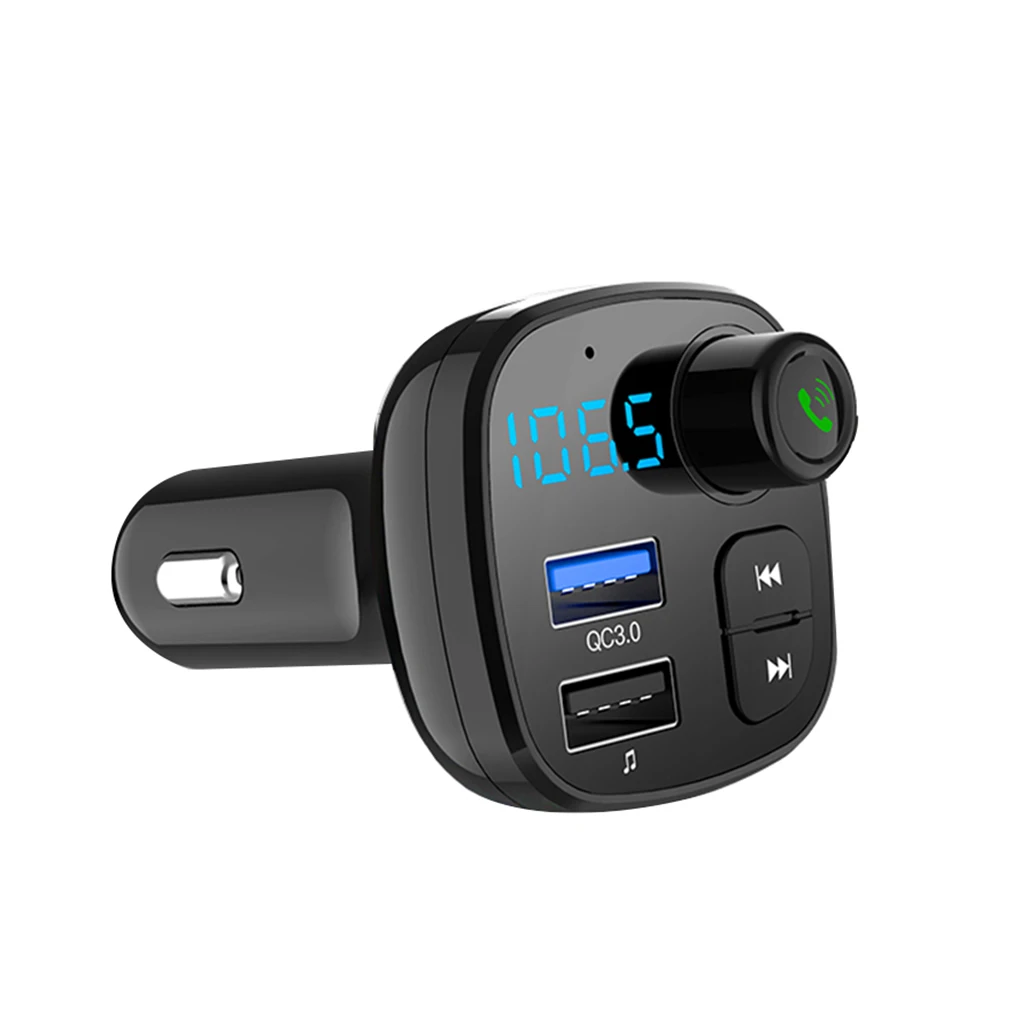 Bluetooth автомобильный комплект громкой связи fm-передатчик беспроводной музыкальный mp3-плеер двойной USB быстрая зарядка