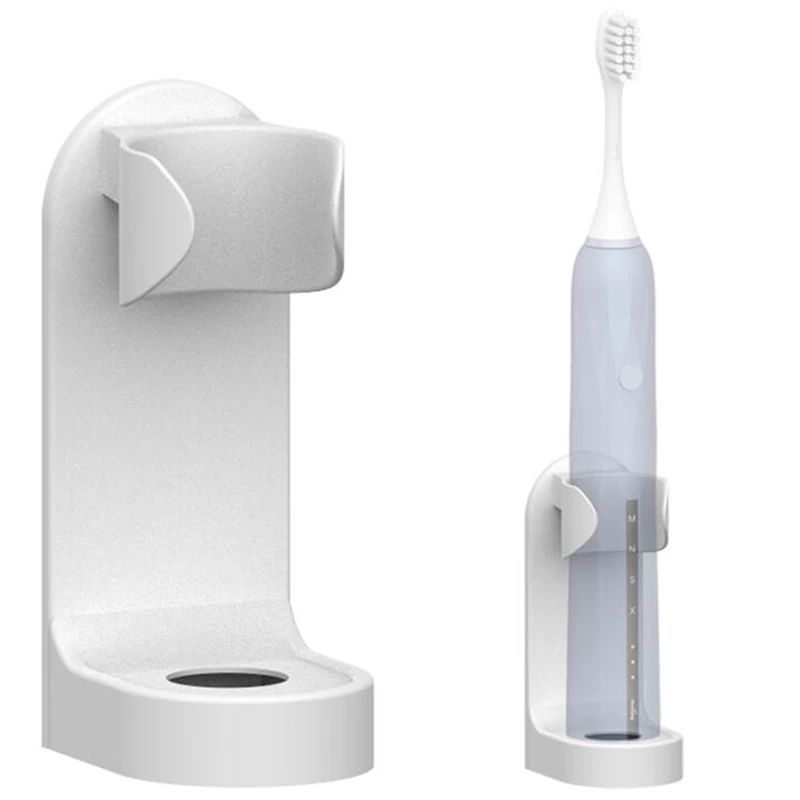 1Pcs ABS Traceless Stand Rack Toothbrush Organizer Electric Wall-Mounted Holder Bathroom Organizer Accessories Tools