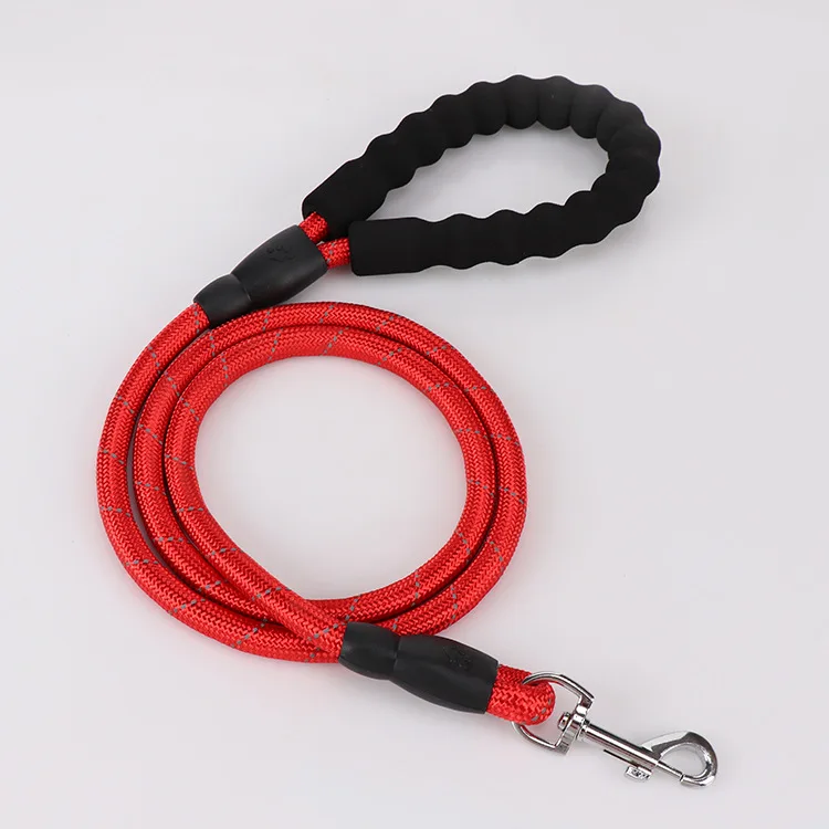 Red EVA pet собака нейлон никелированный светоотражающий пружинный взрывозащищенный тяговый трос с круглым канатом ПЭТ тяговый трос - Цвет: Red