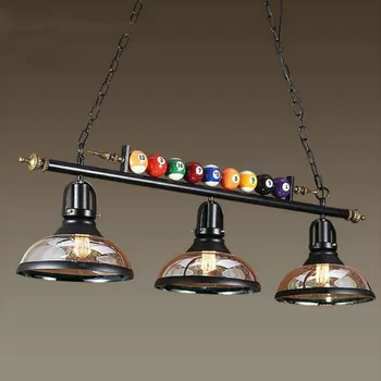 

Nordic Billiard Table Pendant Lamp Decor Home Lights Retro Industrial Lights Restaurant Bar Cafe Hanging Lamp LED Bulbs Metal AC