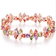 Bettyue привлекательный дизайн женские четыре капли Форма кубический циркон цветок Круглый браслет очаровательные ювелирные изделия подарки Вечерние