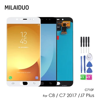 

For Samsung Galaxy C8 LCD C710 J7 Plus C710F/DS LCD C7 2017 Display Touch Screen Digitizer Assembly+Tools