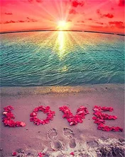  HUACAN Oil Painting By Numbers Landscape Wall Art Unique Gift Hand Painted Acrylic Picture By Numbers Sunset For Living Room 