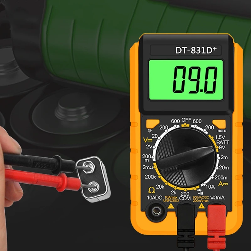 DT-831D+ цифровой мультиметр, электрический мультиметр для обслуживания, измеритель напряжения, прибор для домашнего обслуживания