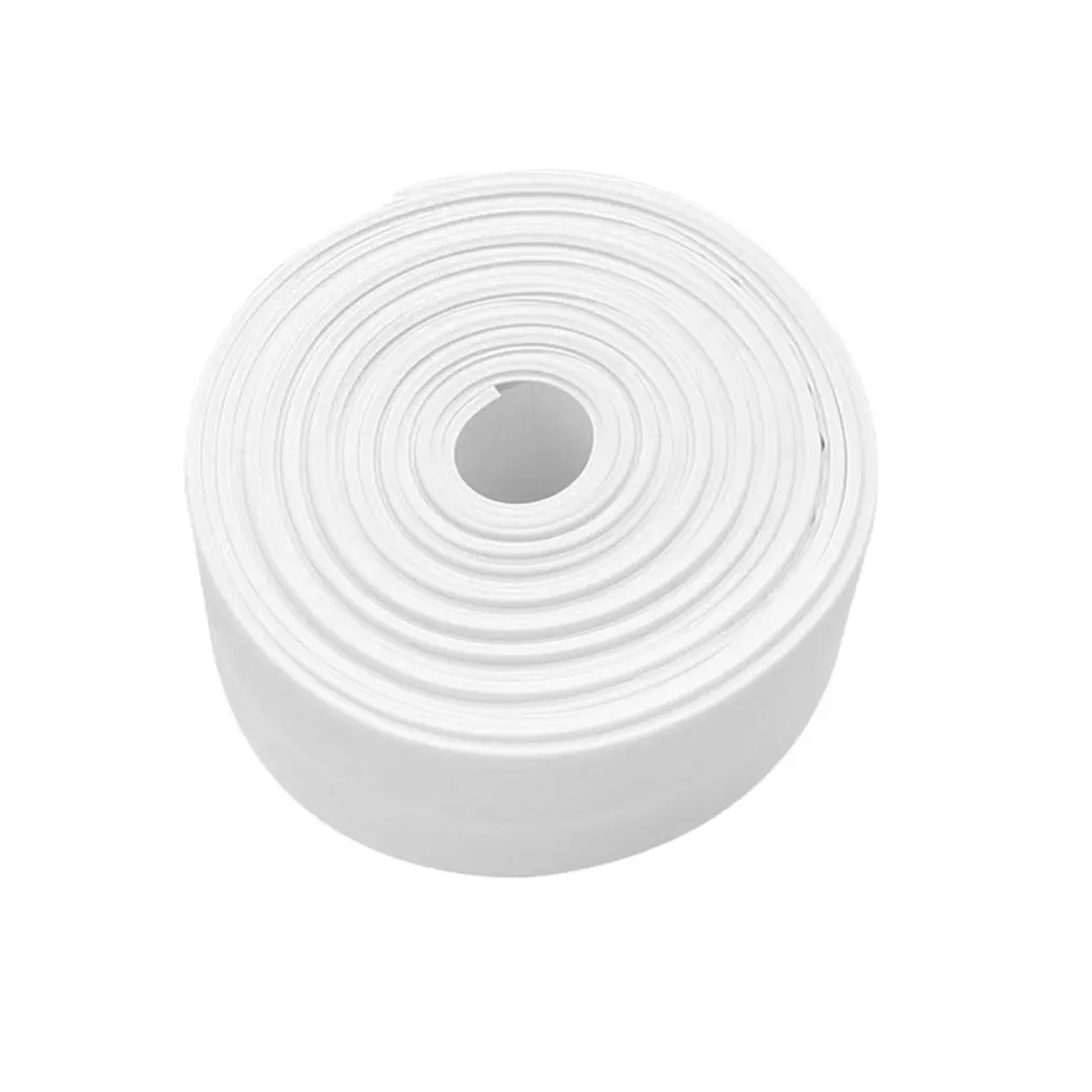 White Mildewproof Wall Caulk Tub Surround Sealer Trim Waterproof Mold Proof Self Adhesive Tape Kitchen Bathroom Toilet Sealant |