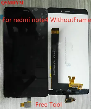 

QSMHYM Genuine For Redmi Note 4 AAA LCD Display With Digitizer Touch Screen Integration for Hongmi Note4 Mobile Phone Warranty