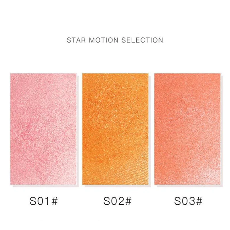 Rosa à Prova Água de Longa Duração de Seda Novo Produto Rosto Corar Paleta Bochecha d' Natural Orange pó Blush Maquiagem Profissional 3 1 rosa à prova d' água de longa
