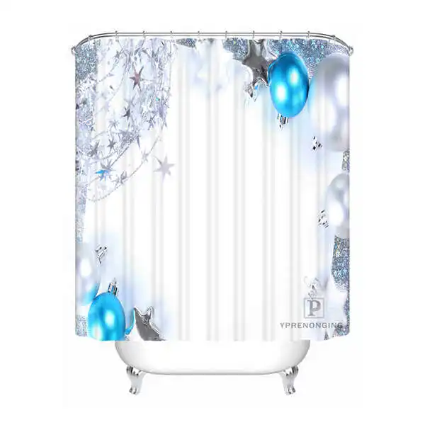 Shower Curtain Пользовательские водонепроницаемые занавески для душа красная Рождественская игрушка с принтом сердца ванная комната декор различных размеров#180324-01-29 - Цвет: Shower Curtain