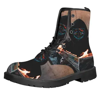 

Custom Image / LOGO Steam Punk Print Women Martin Boot Platform Shoes Female Motorcycle Ankle Snow Boots For Woman Botas mujer