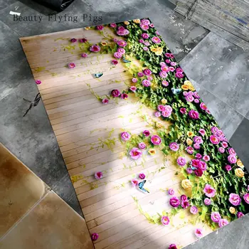 

Creative 3D Printing Garden Flower Hallway Carpets and Rugs for Bedroom Living Room Carpet Kitchen Bathroom Anti-Slip Floor Mats