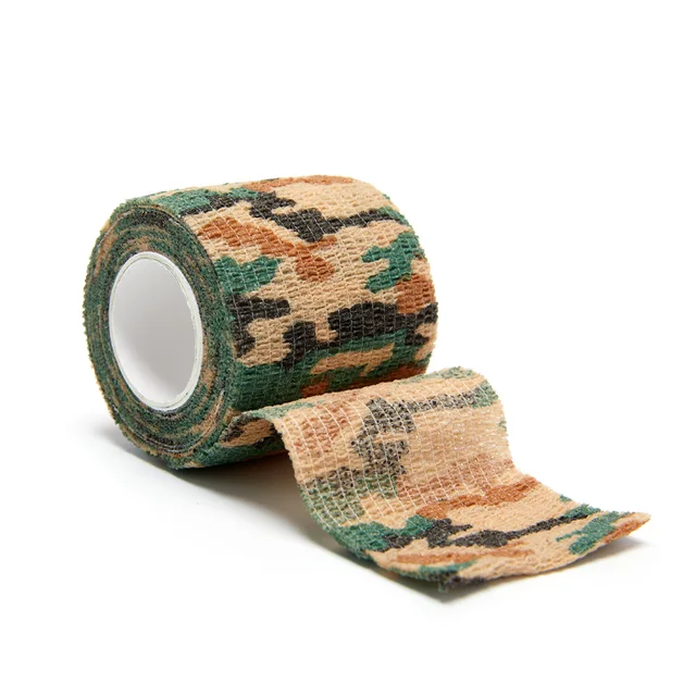 4.5m Camouflage Elastic Bandage Hunt Disguise Elastoplast Wrap Tape Self Adhesive Sports Protector Ankle Knee Finger Arm Bandage F