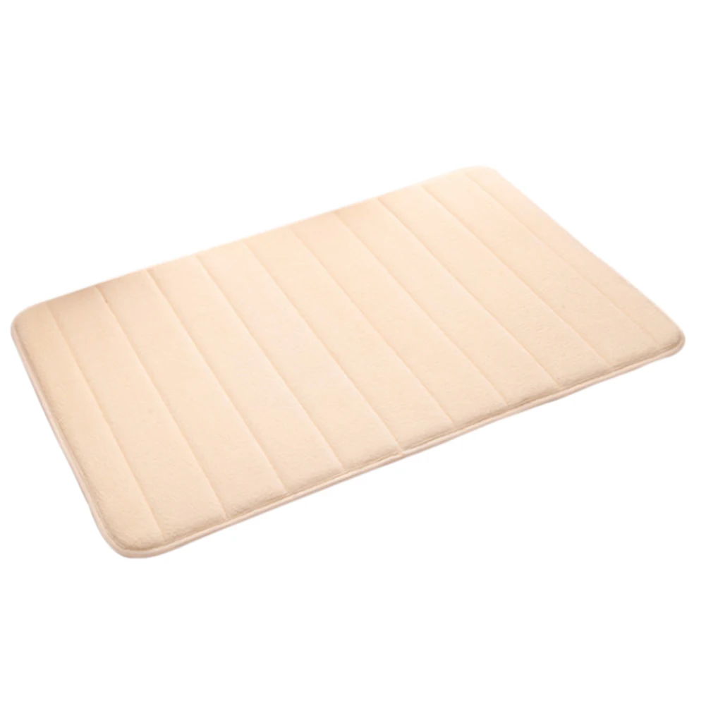 Beige 50cmx80cm Пены памяти коврик для ванной мягкий сильный абсорбент нескользящий толстый пол коврик в ванную комнату МК - Цвет: Beige 50cmx80cm