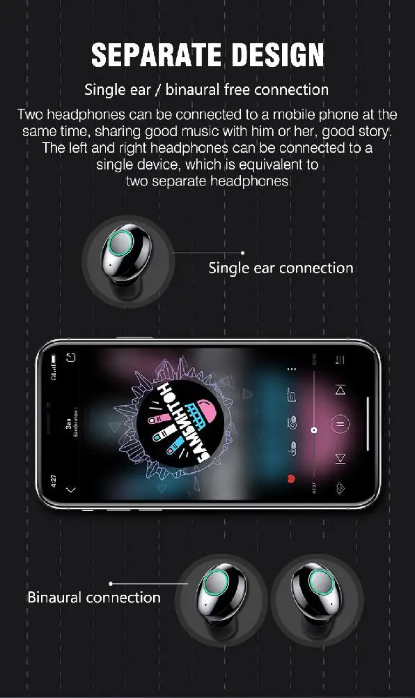 HobbyLane M7 TWS 5,0 Bluetooth наушники мощный светодиодный дисплей беспроводные наушники IPX7 водонепроницаемые наушники 6D стерео игровая гарнитура