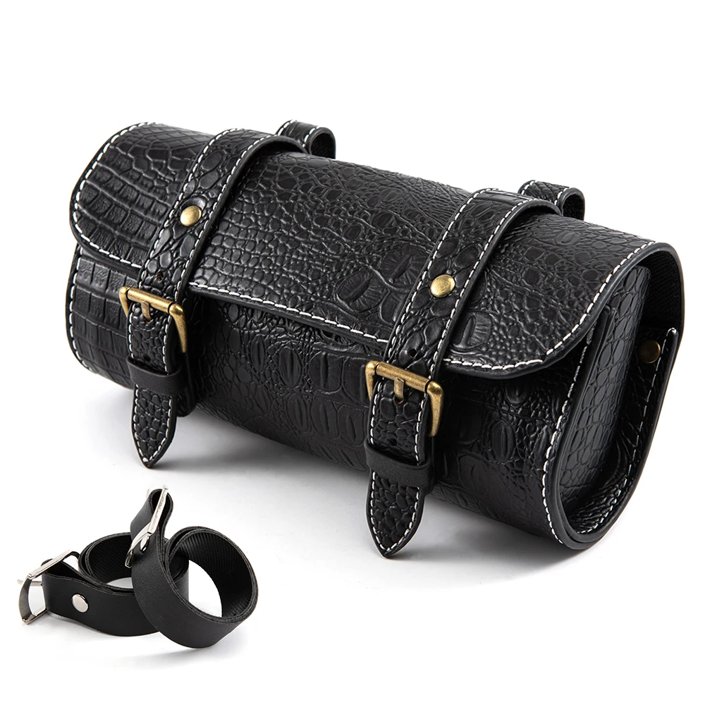 Universal Motorcycle Saddlebag Model Side PU Leather Luggage Saddle bag Storage Tool Pouch For Harley Sportster XL883 XL1200