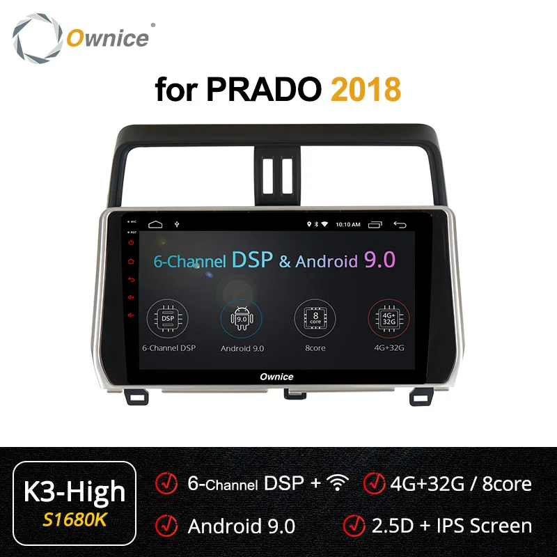 S1680 K3-High Ownice K1 K2 K3 K5 K6 2 DIN Восьмиядерный Android 9,0 Автомобильный DVD Радио для Toyota Land Cruiser prado LC150 360 панорама DSP 4G LTE - Цвет: S1680 K3-High