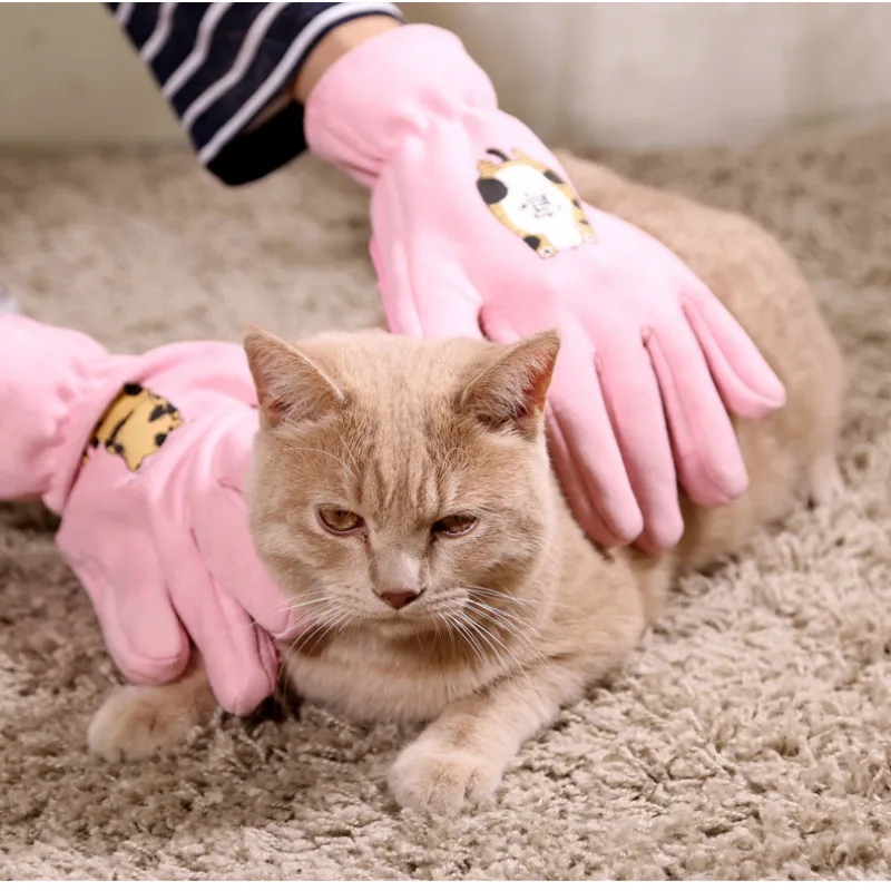 Перчатки для домашних животных Массажная расческа кошек и собак чистящие