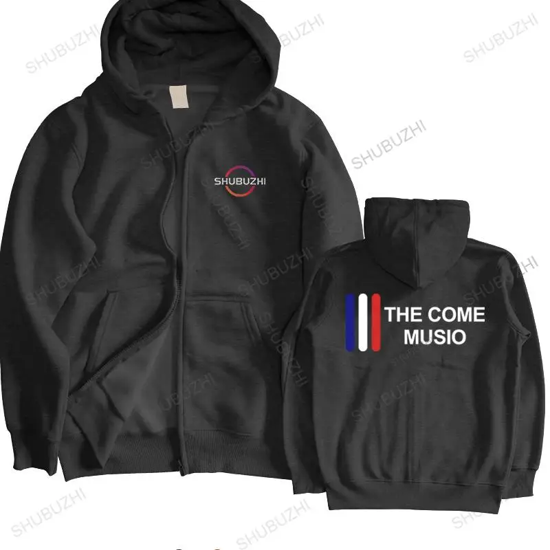 Новинка Мужская Осенняя толстовка на молнии черная брендовая одежда THE COME MUSIO