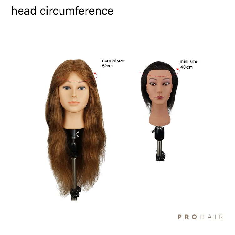 PROHAIR 20 см 8 '' пряди человеческих волос для черная мини-Учебные головы-манекены Салон Женский манекен головы Парикмахерская тренировочный