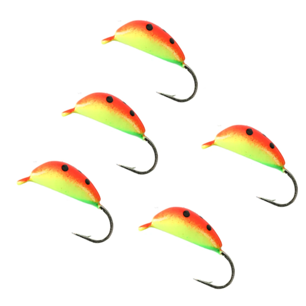 5pc Banana Ice jig Maximumcatch 16#14#12# вольфрамовый джиг для подледной рыбалки 0,42 г-1,90 г/11 мм-17 мм японский крючок для зимней рыбалки - Цвет: 5pc Banana Ice jig