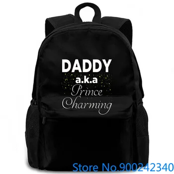 

DADDY AKA PRINCE CHARMING Father's Day Stranger Things Print Original Black women men backpack laptop travel school adult